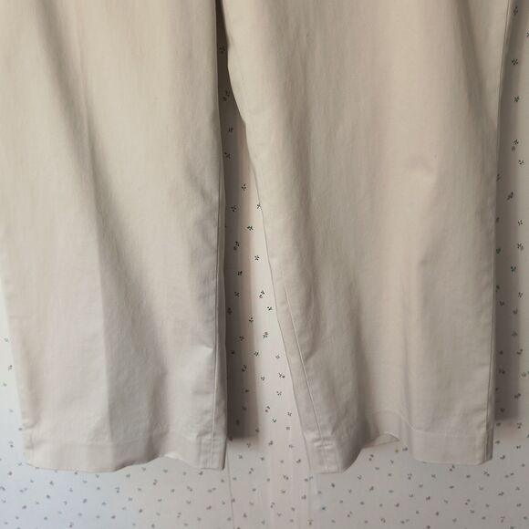 LL Bean Khaki Pants NEW Womens 20 Petite Tan Side Zip Cotton Stretch Pockets - Picture 6 of 13